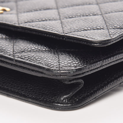 Chanel Caviar Quilted Wallet On Chain WOC Black 6 of 11