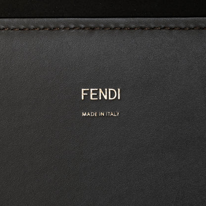 Fendi Vitello King Plexiglass Elaphe Python Print Logo Medium Fendi Sunshine Shopper Tote Tartufo Daisy Roccia 6 of 9