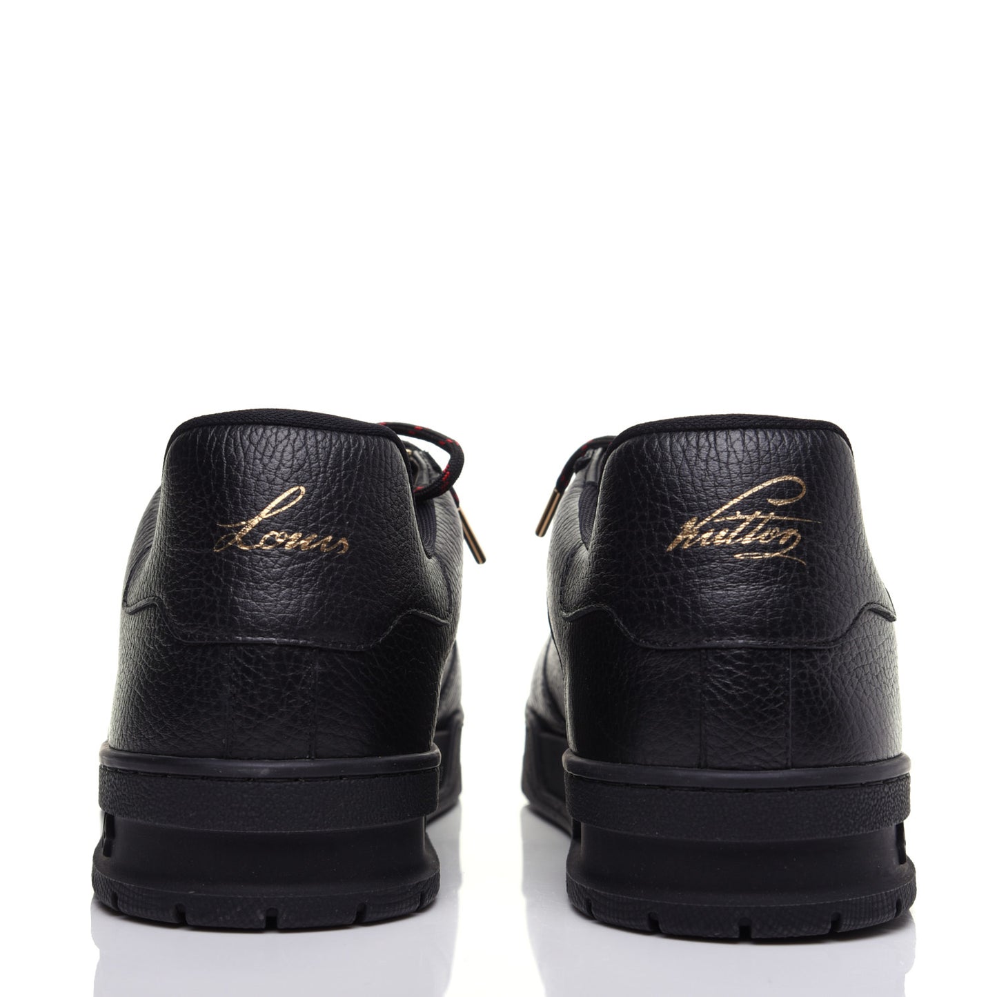 Calfskin Mens LV Trainer Sneaker 10 Black
