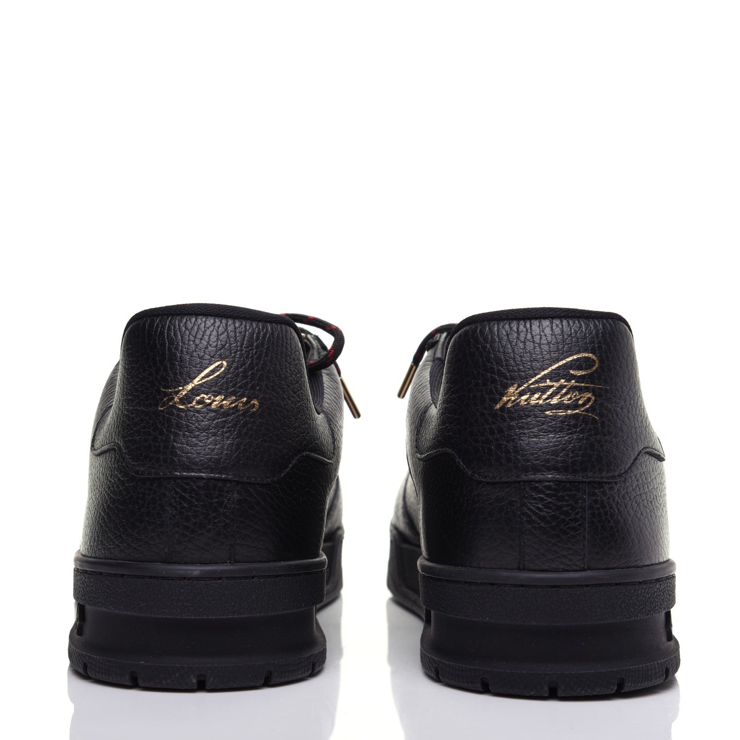 Louis Vuitton Calfskin Mens LV Trainer Sneaker 10 Black 5 of 11