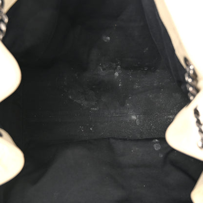Saint Laurent Vintage Lambskin Chevron Monogram Large Nolita Crema Soft 5 of 14