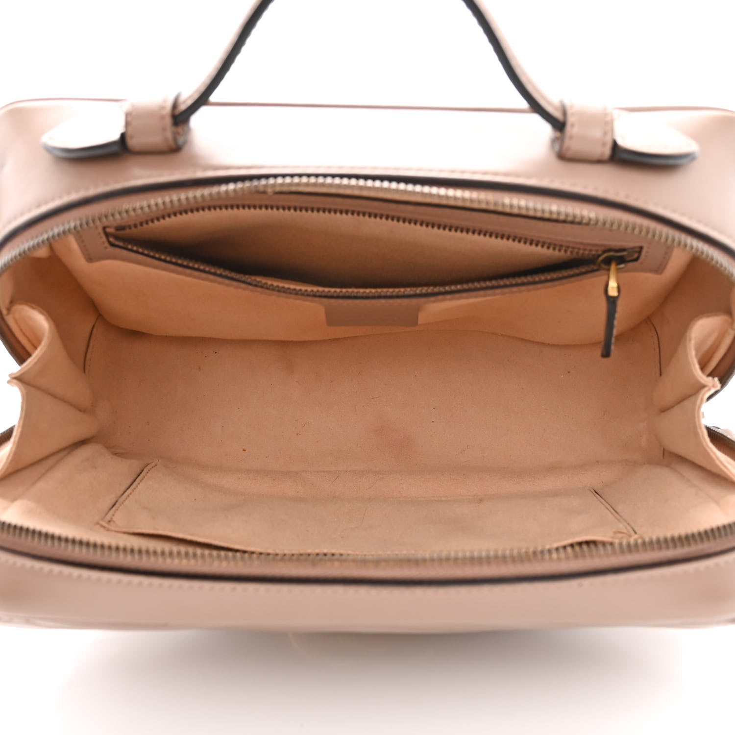 Gucci Calfskin Matelasse Sylvie Web Small GG Marmont Top Handle Shoulder Bag Porcelain Rose 5 of 11