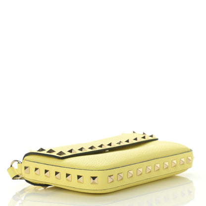 Valentino Garavani Grainy Calfskin Rockstud Crossbody Pouch Lime Sorbet 4 of 9