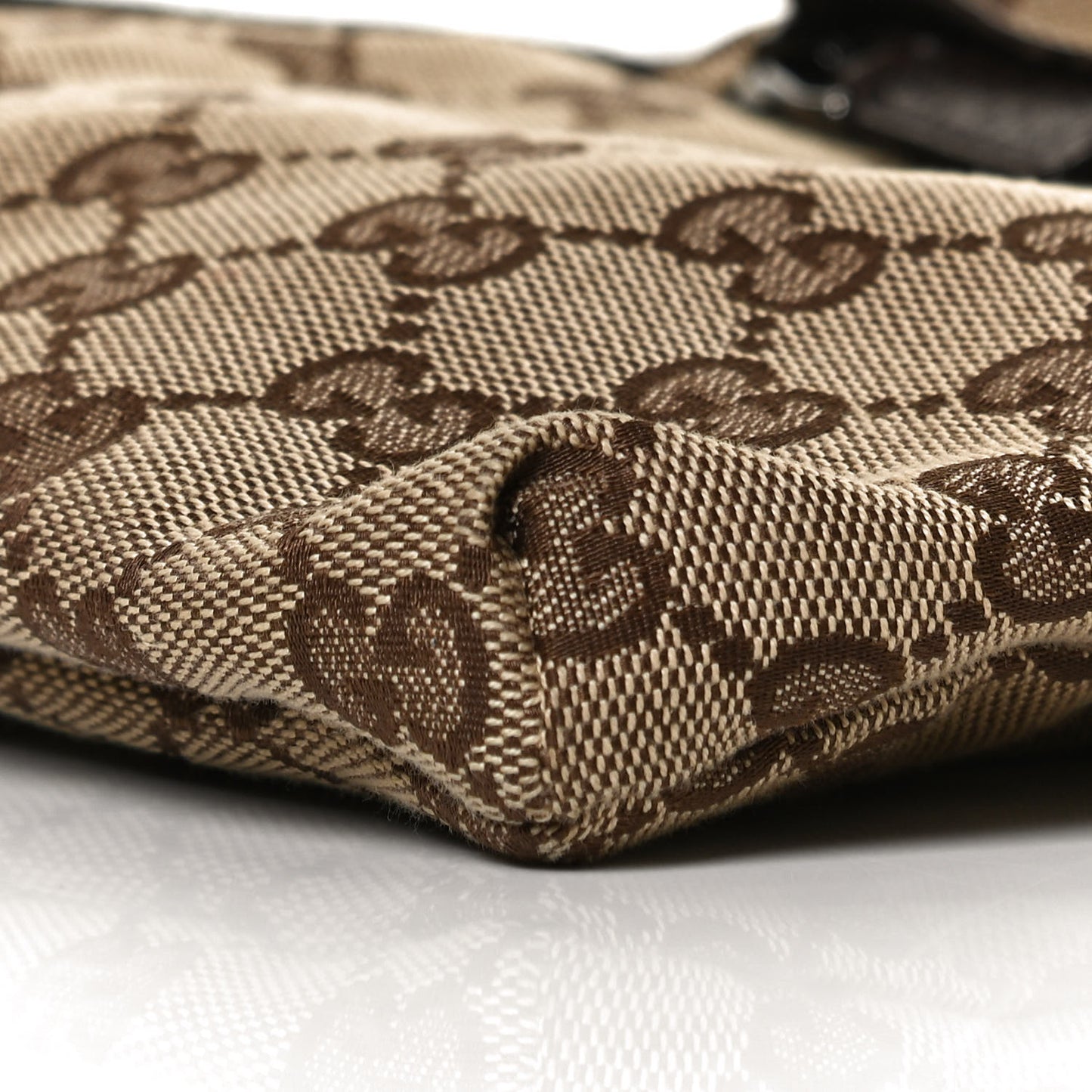 GG Monogram Double Pocket Belt Bag Dark Brown