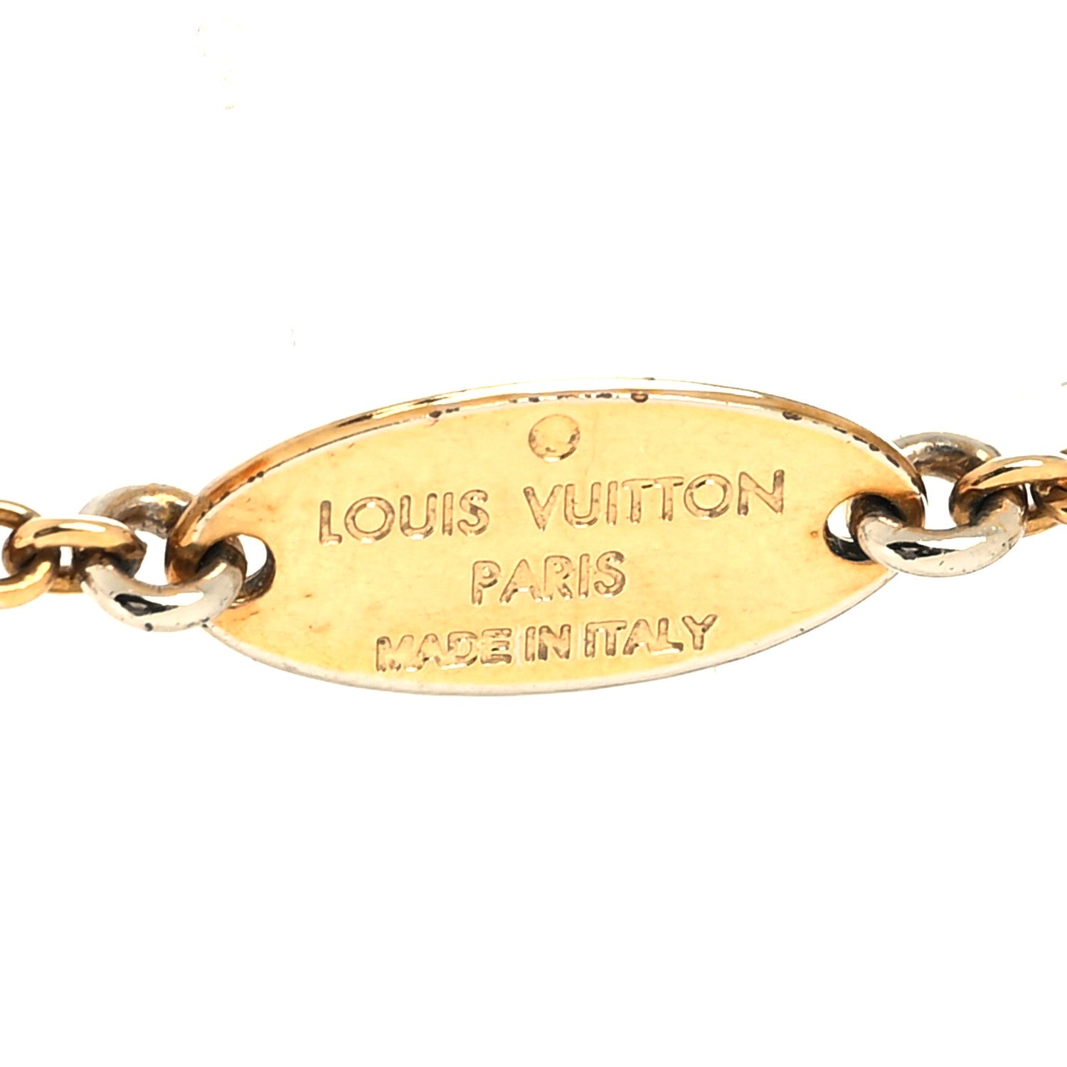 Louis Vuitton Crystal Loulougram Necklace Gold 5 of 6