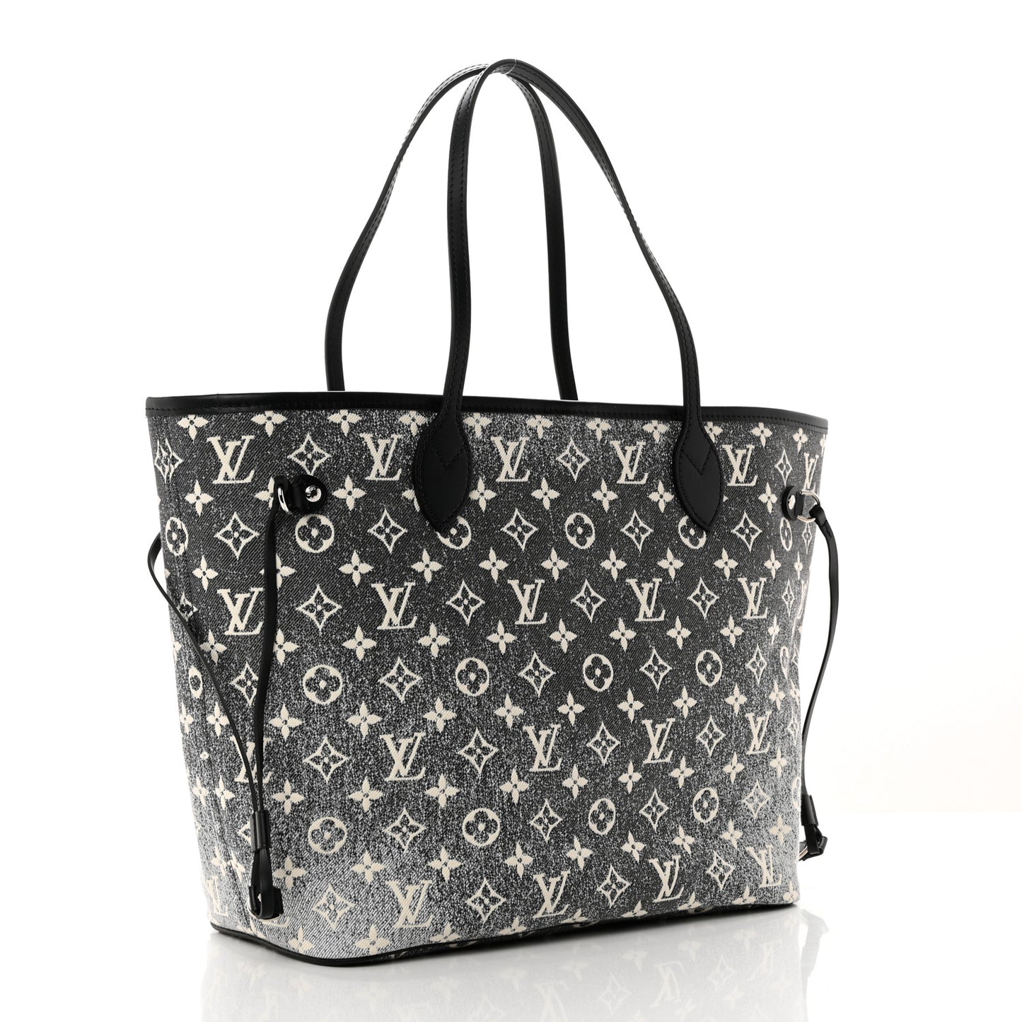 Denim Monogram Jacquard Neverfull MM Grey