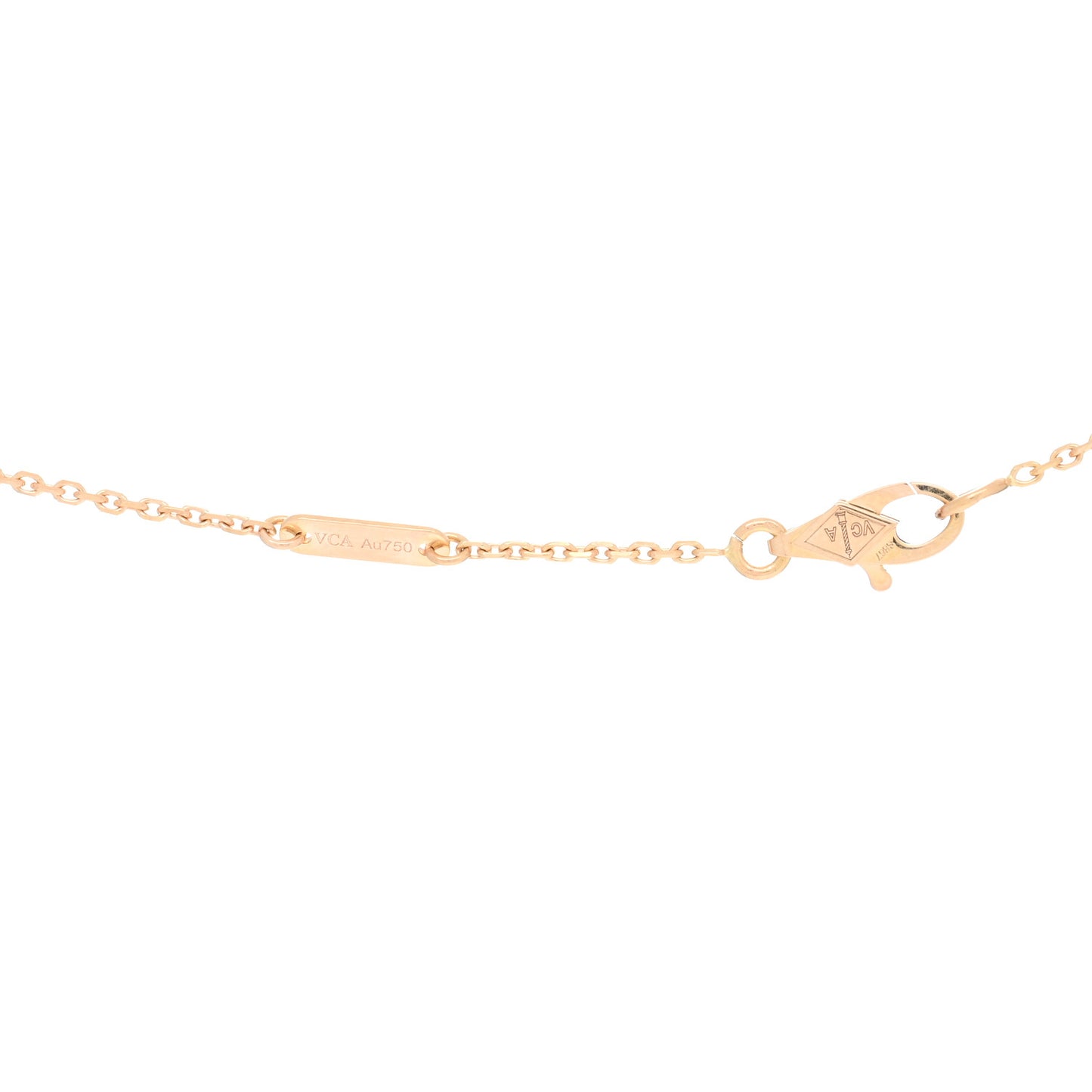 18K Rose Gold Carnelian Sweet Alhambra Heart Pendant Necklace