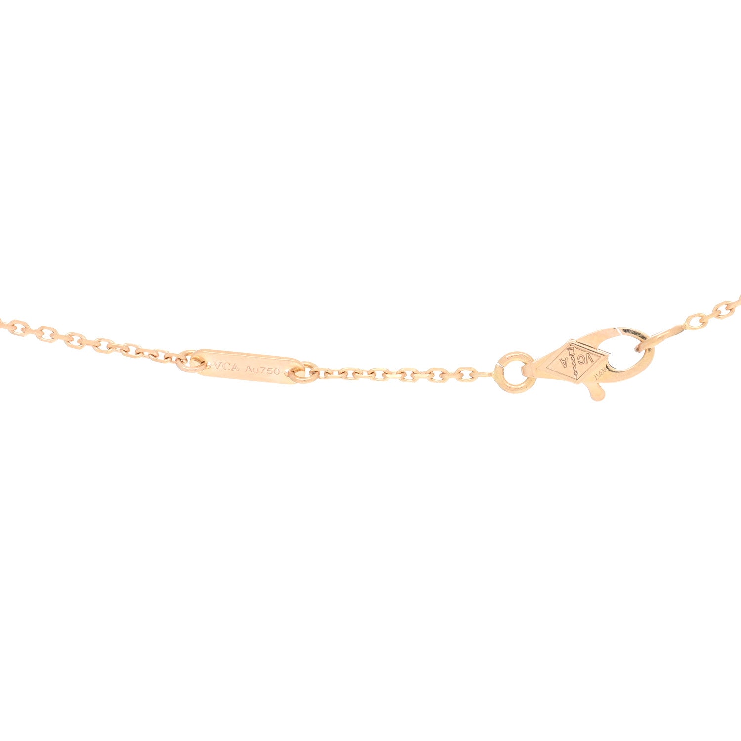 Van Cleef & Arpels 18K Rose Gold Carnelian Sweet Alhambra Heart Pendant Necklace 4 of 4
