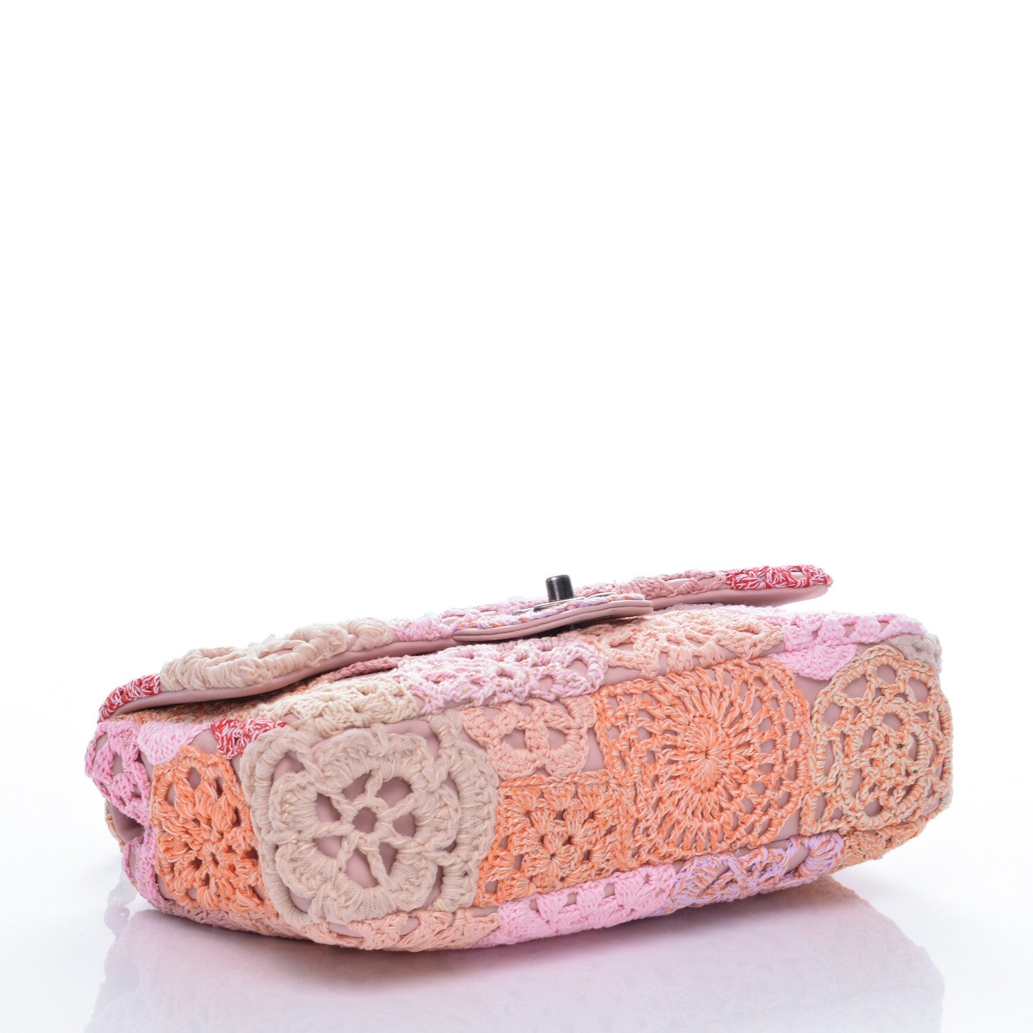 Chanel Lambskin Crochet Medium Single Flap Pink 4 of 8