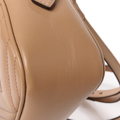 Gucci Calfskin Matelasse Monochrome Small GG Marmont Chain Shoulder Bag Camelia 13 of 13