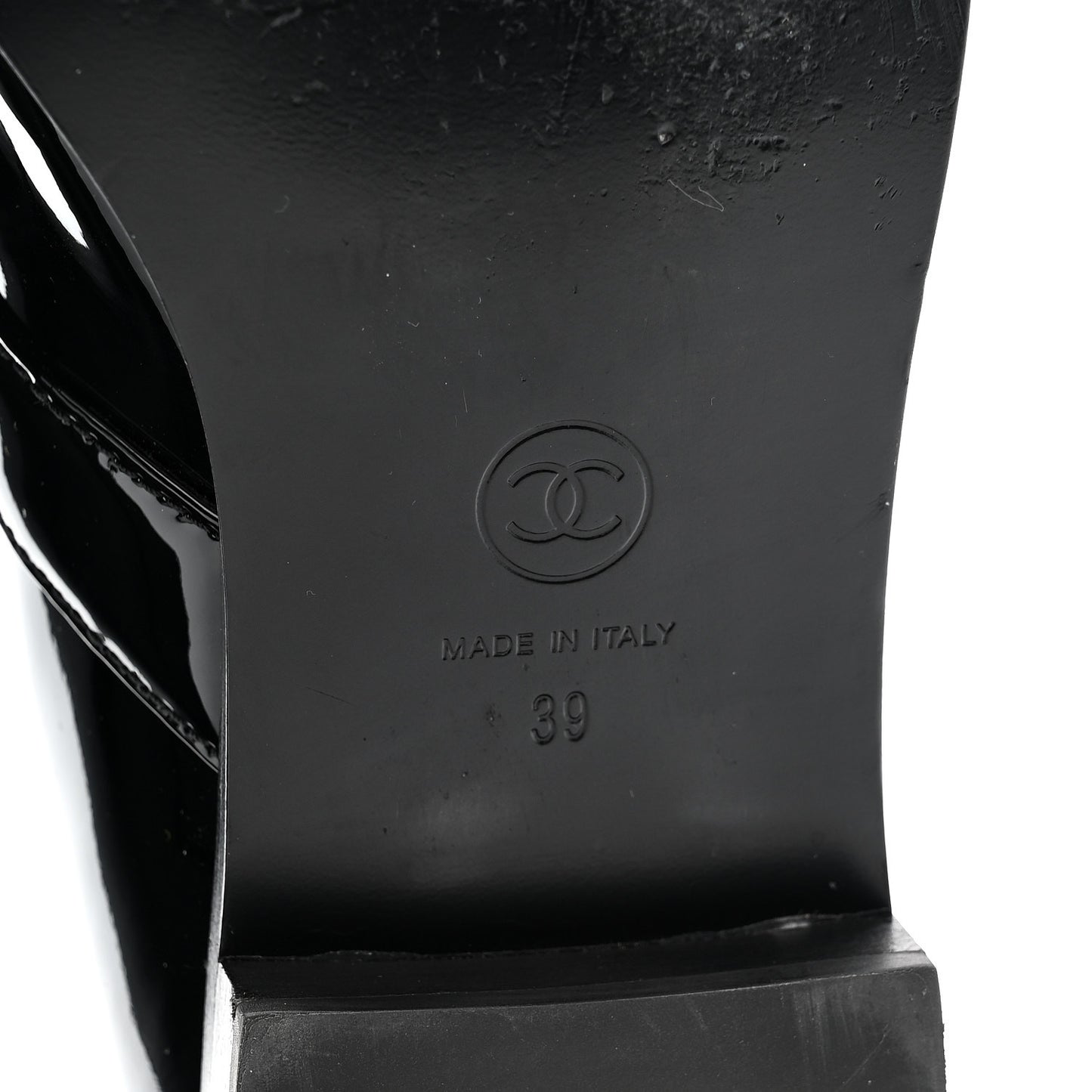 Patent Calfskin Mary Janes Flats 39 Black