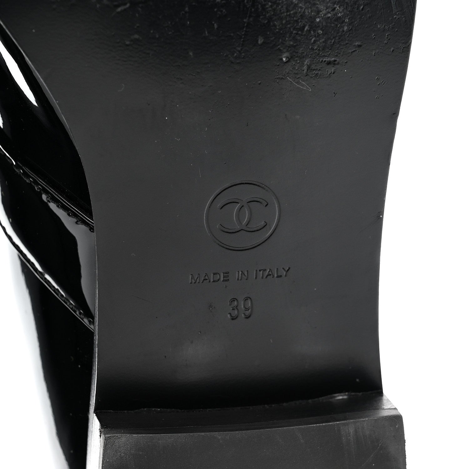 Chanel Patent Calfskin Mary Janes Flats 39 Black 7 of 9