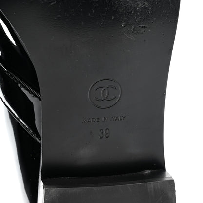 Chanel Patent Calfskin Mary Janes Flats 39 Black 7 of 9