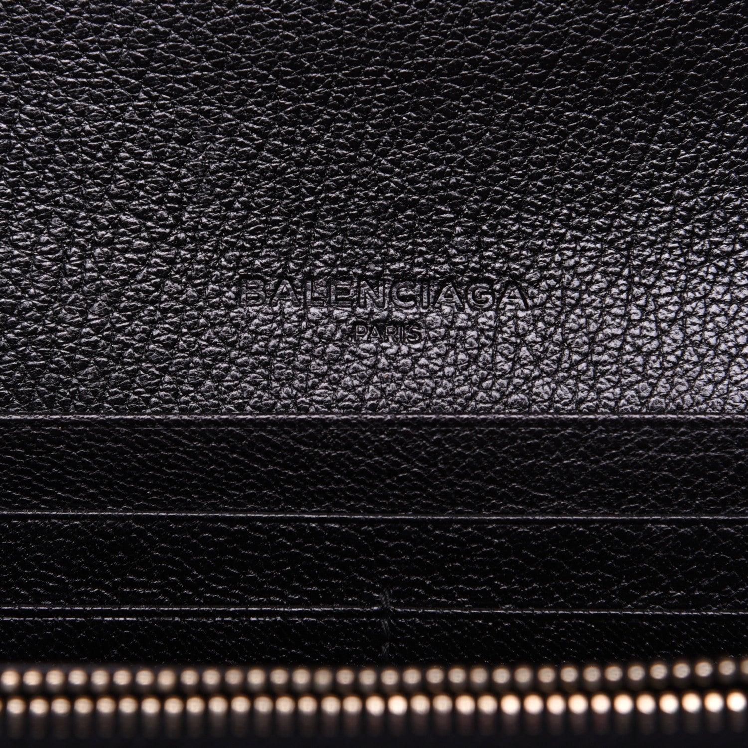 Balenciaga Chevre Gold Metallic Edge Hardware Money Wallet Black 8 of 10