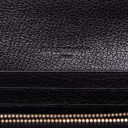 Balenciaga Chevre Gold Metallic Edge Hardware Money Wallet Black 8 of 10
