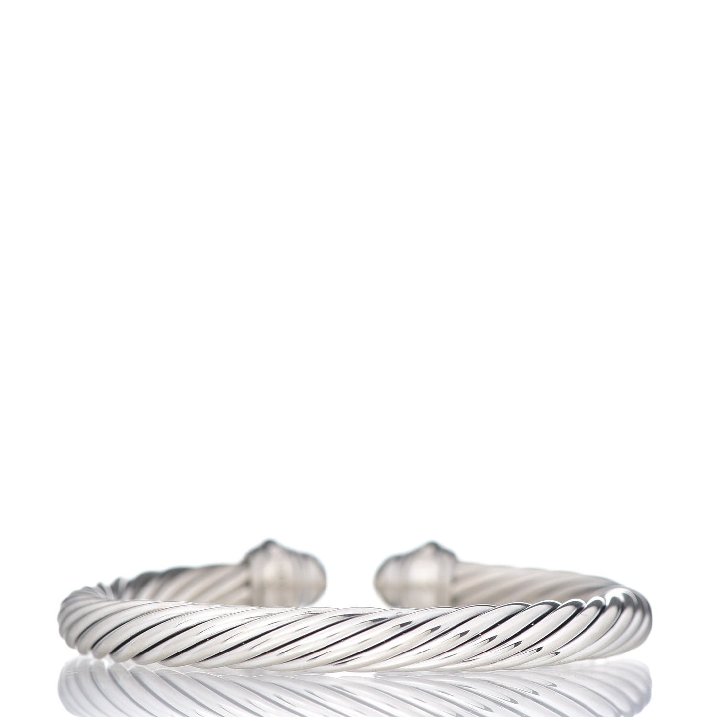 Sterling Silver Black Diamond 7mm Cable Classics Bracelet