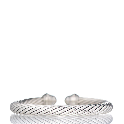 David Yurman Sterling Silver Black Diamond 7mm Cable Classics Bracelet 3 of 4