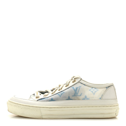 Louis Vuitton Technical Fabric Calfskin Monogram Stellar Sneakers 35  Blue 1 of 12