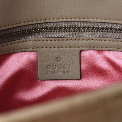 Gucci Velvet Matelasse Small GG Marmont Shoulder Bag Taupe 8 of 10