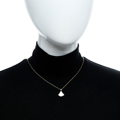 Bulgari 18K Yellow Gold Diamond Mother of Pearl Small Divas' Dream Pendant Necklace 2 of 9