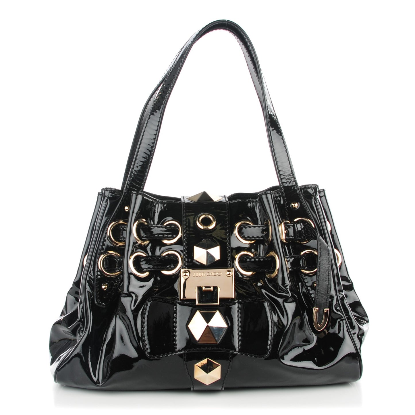 Patent Studded Ramona Black