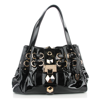 Jimmy Choo Patent Studded Ramona Black 1 of 7