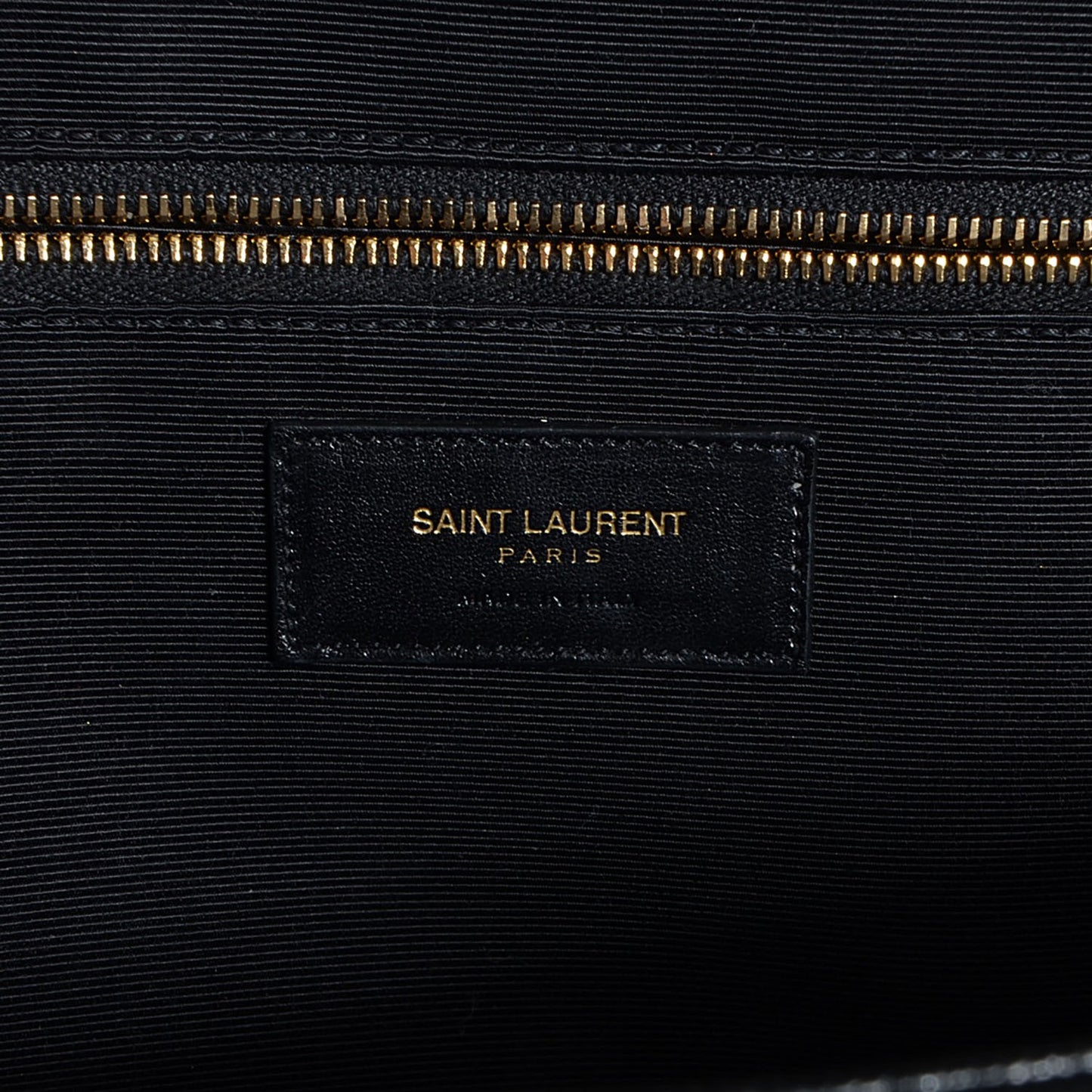 Grain De Poudre Matelasse Chevron Large Monogram Satchel Black