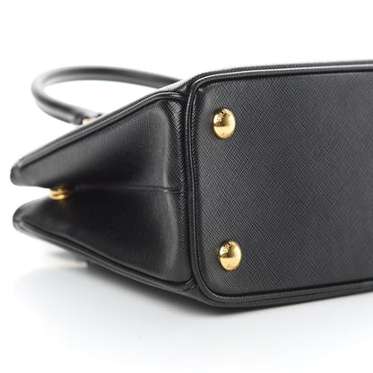 Prada Saffiano Lux Micro Galleria Shoulder Bag Black 9 of 10