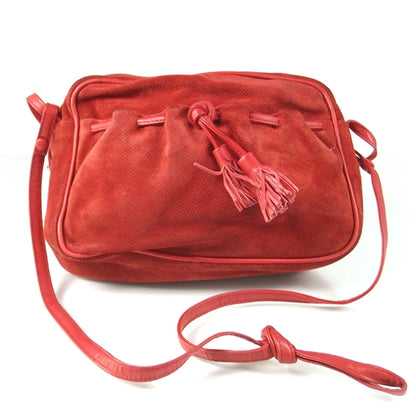 Bottega Veneta Vintage Suede Tassel Bag Red 1 of 9