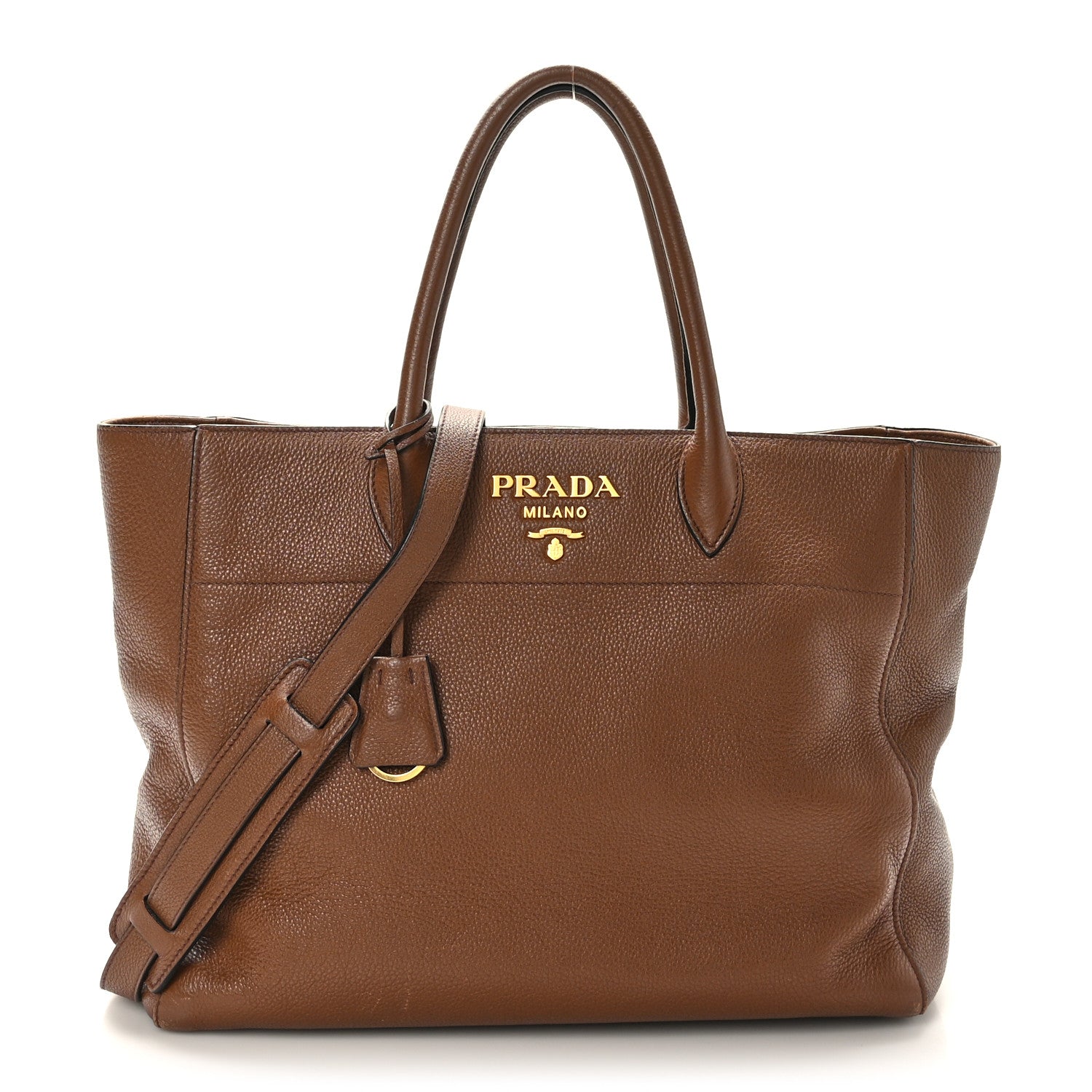 Prada Vitello Daino Tote Palissandro 1 of 10