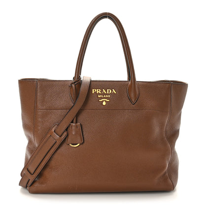 Prada Vitello Daino Tote Palissandro 1 of 10