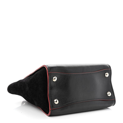 Prada Saffiano Bicolor Tote Black Fuoco 4 of 12
