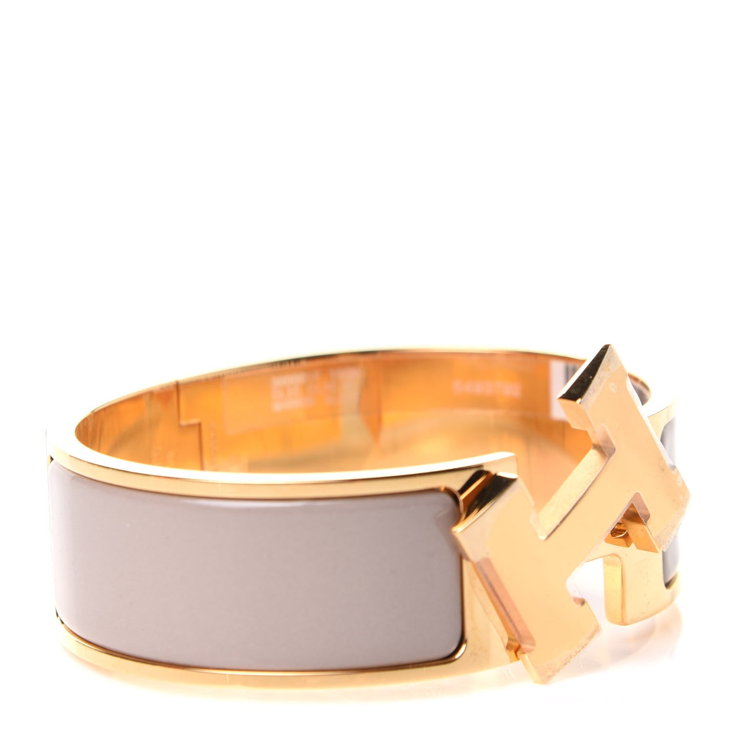 Hermes Enamel Wide Clic Clac H Bracelet GM Marron Glace 3 of 6