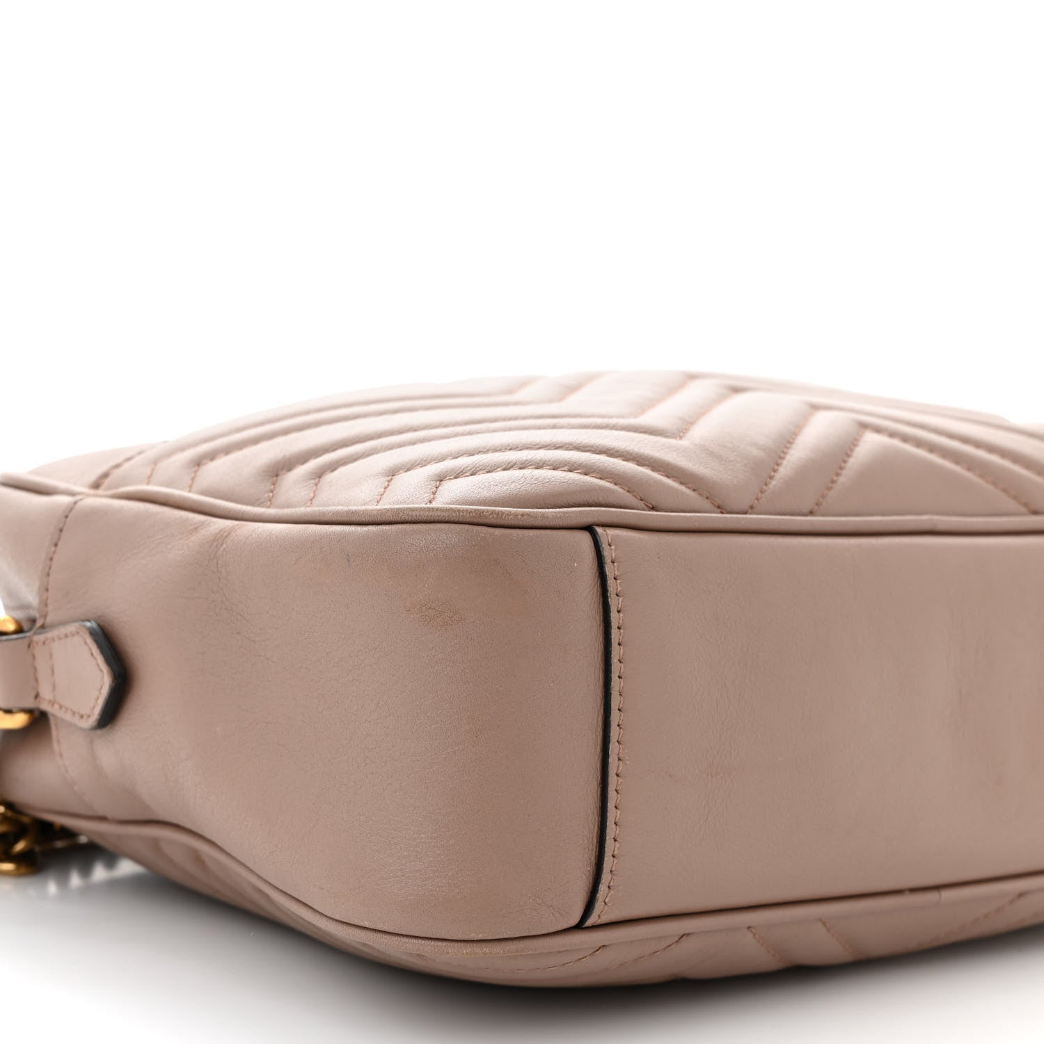 Gucci Calfskin Matelasse Medium GG Marmont Chain Shoulder Bag Porcelain Rose 9 of 16