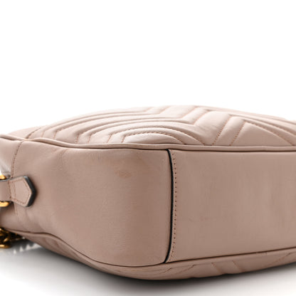 Gucci Calfskin Matelasse Medium GG Marmont Chain Shoulder Bag Porcelain Rose 9 of 16