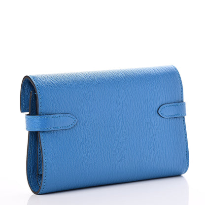 Hermes Chevre Mysore Medium Kelly Wallet Bleu Zanzibar 3 of 9