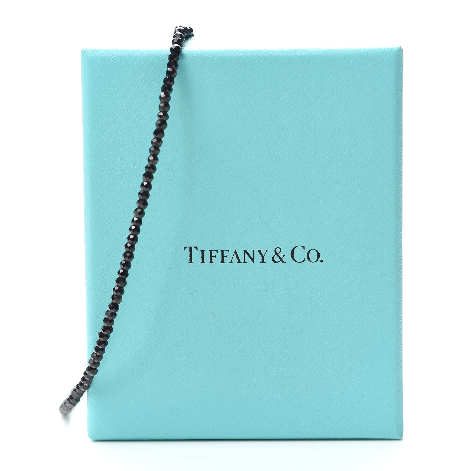 Tiffany Sterling Silver Black Spinel Ziegfeld Bead Necklace 6 of 6