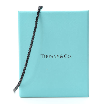Tiffany Sterling Silver Black Spinel Ziegfeld Bead Necklace 6 of 6