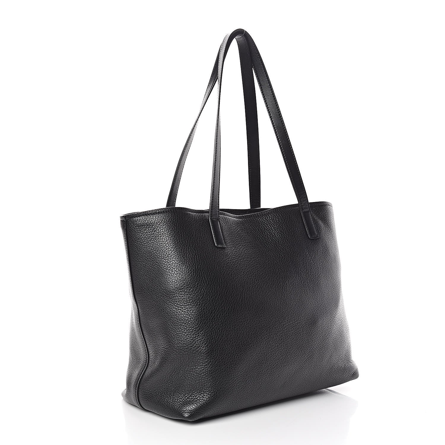 Prada Vitello Daino Pocket Shopping Tote Black 3 of 10