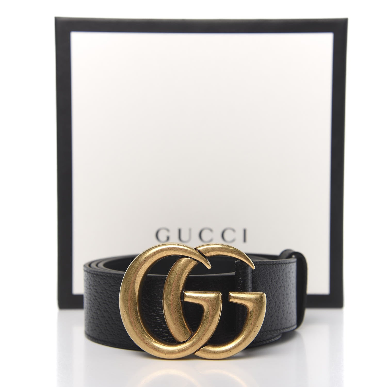 Gucci Textured Calfskin Double G 40mm Belt 95 38 Black 6 of 6