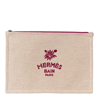 Hermes Toile Large Les Leopards Pouch Bougainvillier 1 of 10