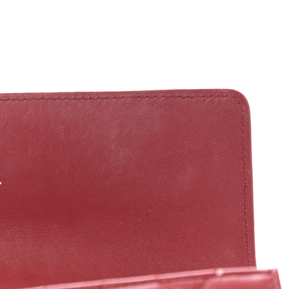 Chanel Lambskin Quilted Trendy CC Large Gusset Flap Wallet Dark Red 9 of 10