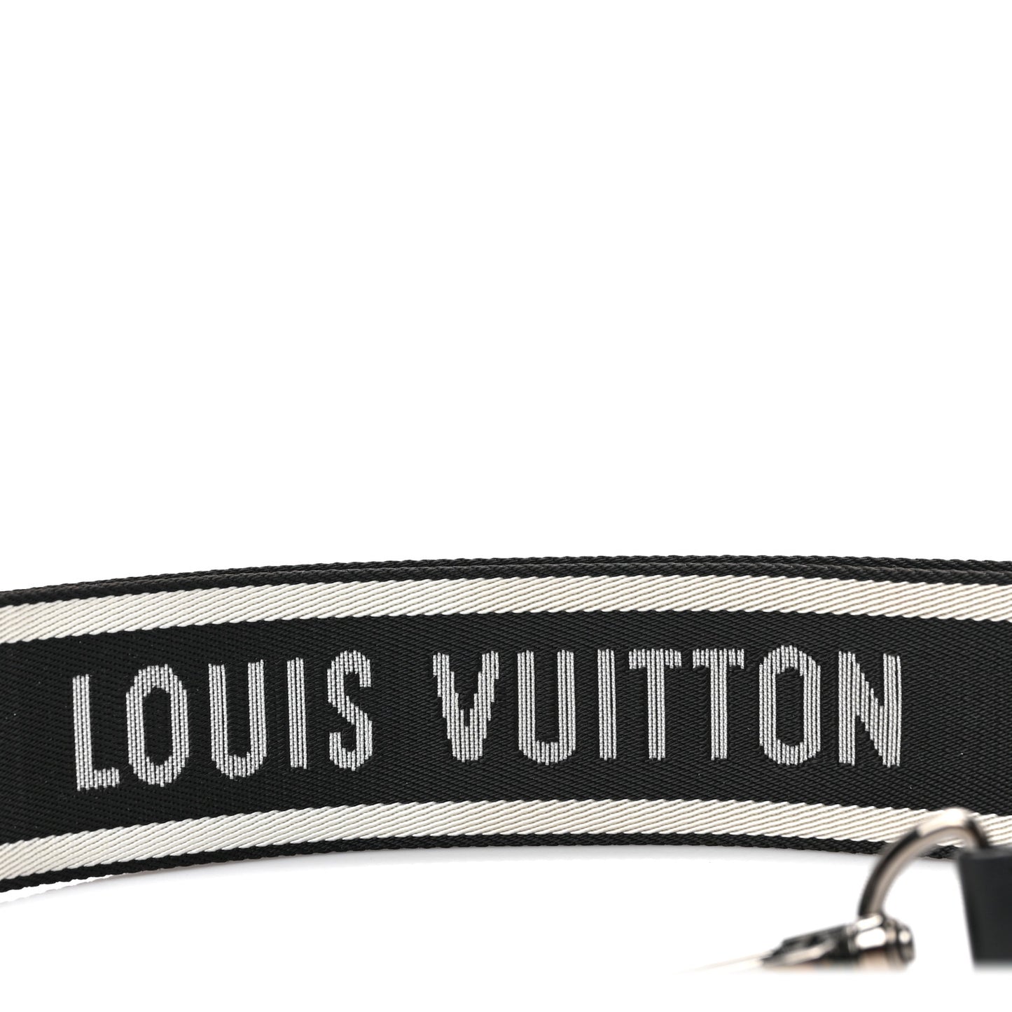 Nylon Jacquard Sporty Bandouliere Shoulder Strap Black