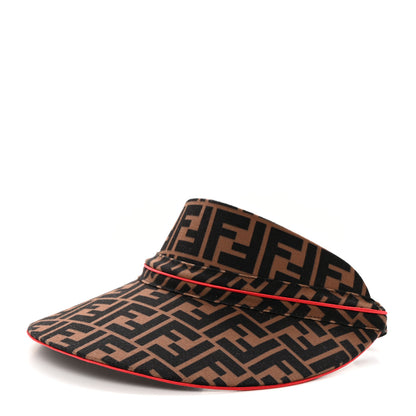 Fendi Nylon FF Logo Visor Tobacco Rosso 1 of 8