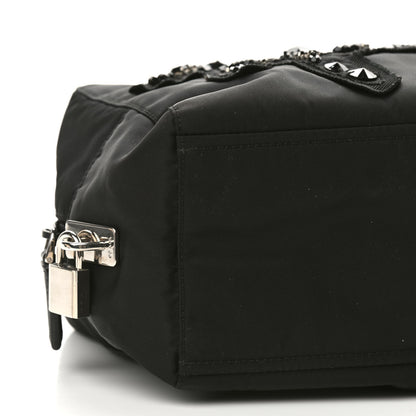 Prada Tessuto Nylon Raso Bear Small Handle Bag Black 9 of 10