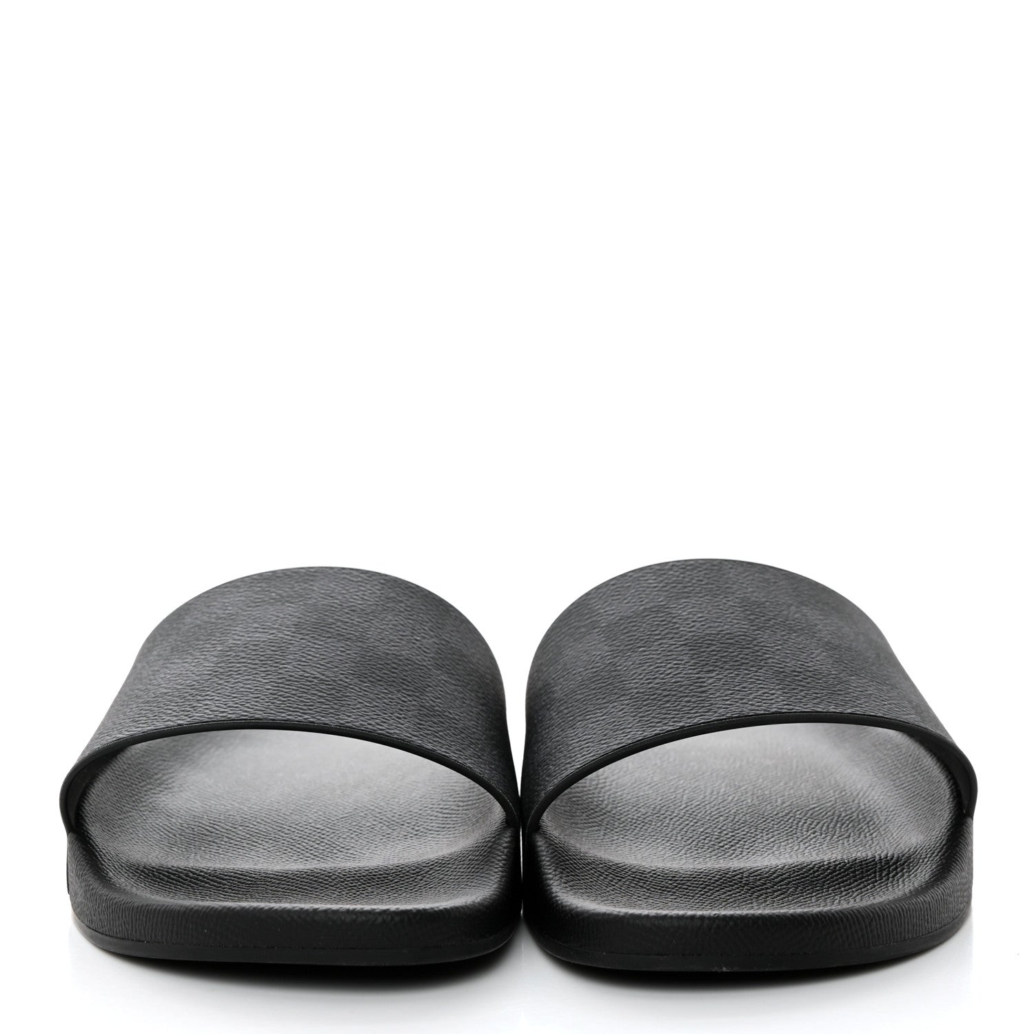 Louis Vuitton Rubber Damier Mens Waterfront Mules 7.5 Black 2 of 8