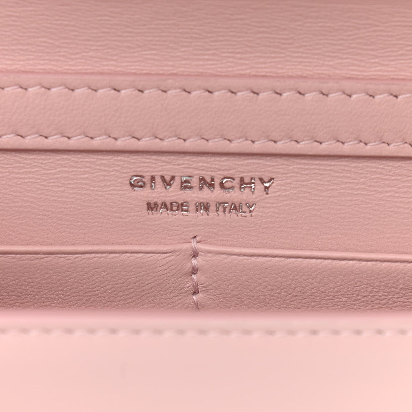 Box Calfskin 4G Wallet on Chain Blush Pink