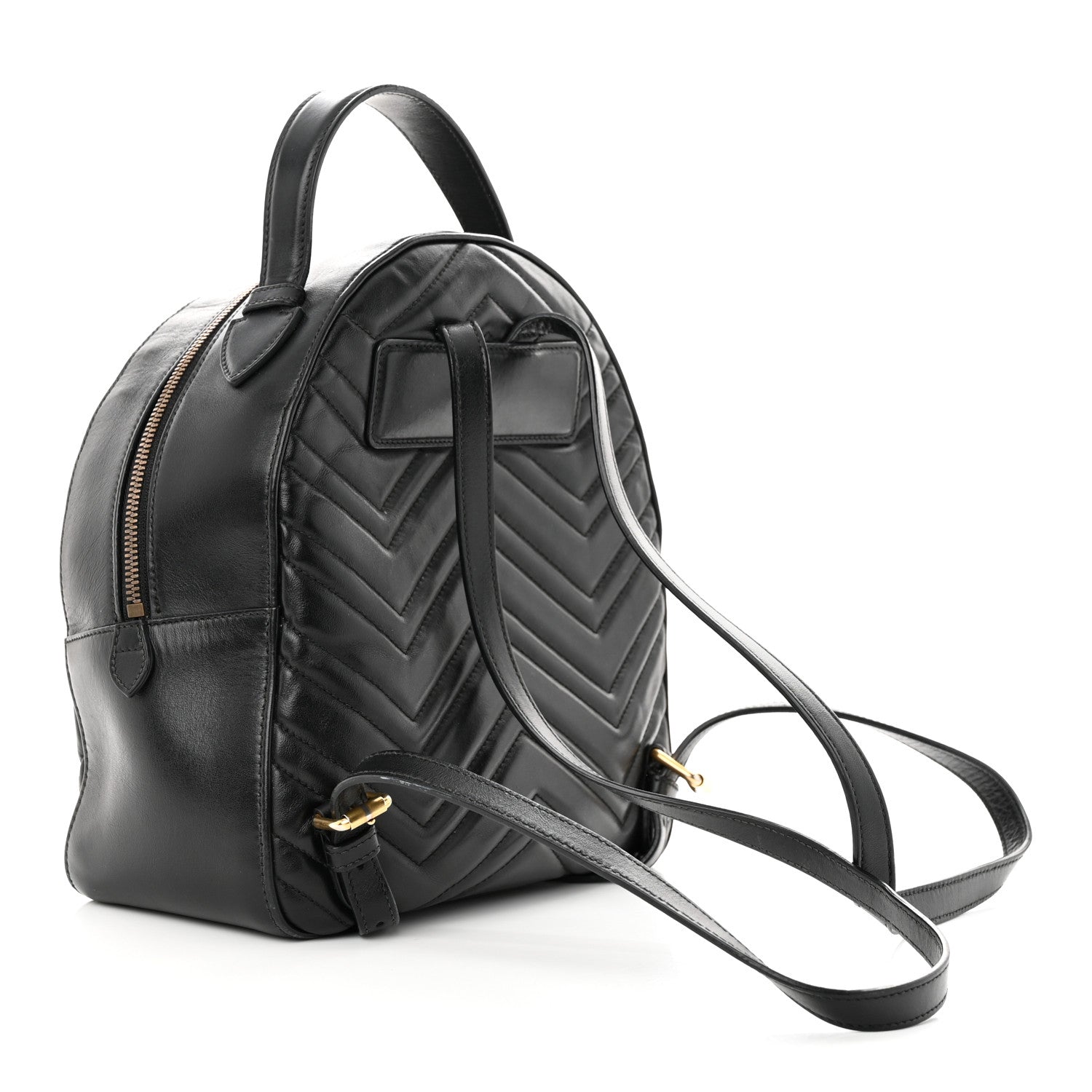 Gucci Calfskin Matelasse GG Marmont Backpack Black 3 of 14