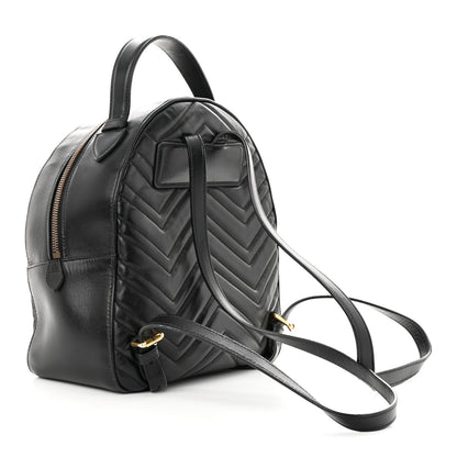 Gucci Calfskin Matelasse GG Marmont Backpack Black 3 of 14