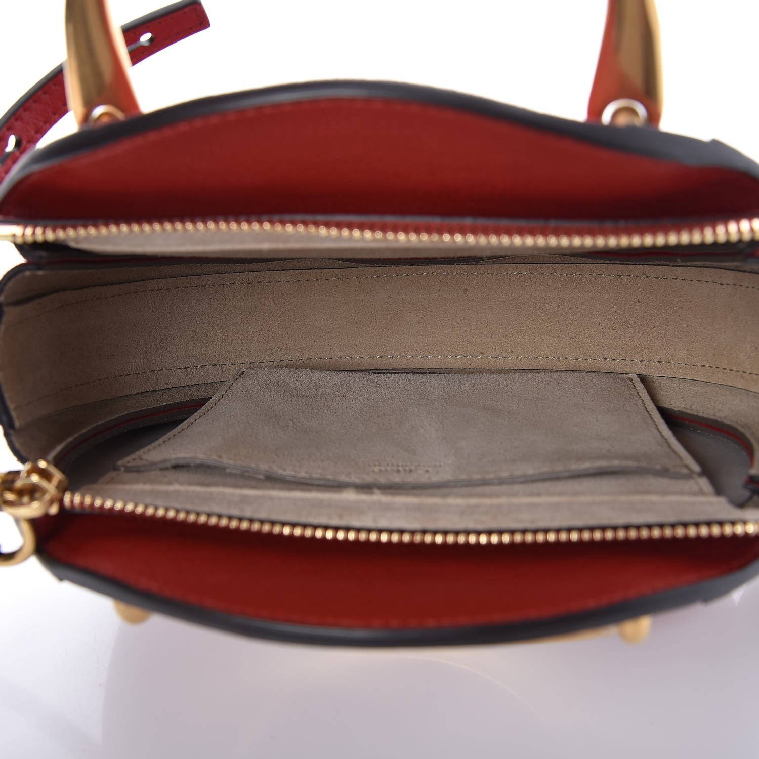 Chloe Shiny Goatskin Smooth Calfskin Suede Small Pixie Bag Dahlia Red 5 of 7